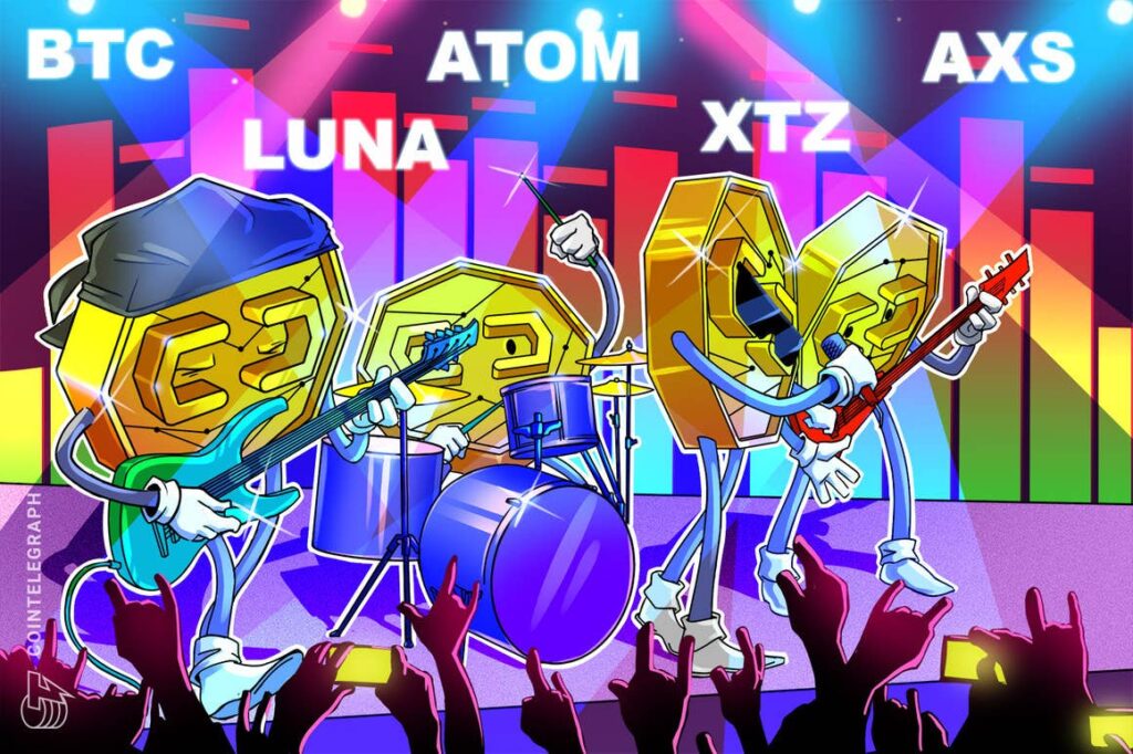 Top 5 cryptocurrencies to watch this week: BTC, LUNA, ATOM, XTZ, AXS