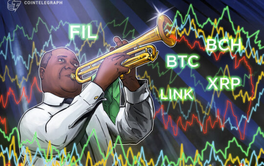 Top 5 cryptocurrencies to watch this week: BTC, XRP, LINK, BCH, FIL