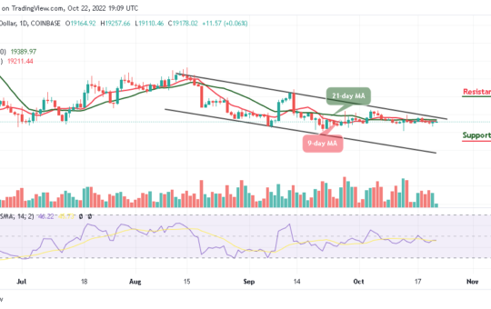 Bitcoin Price Prediction for Today, October 22: BTC/USD Rebounds Above $19,000 Level
