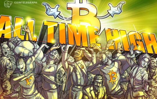 BTC Nears Record Highs as Total Market Cap Peaks at $4.21T